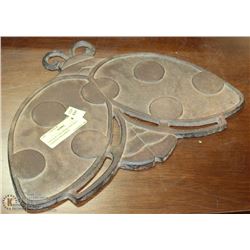 VINTAGE CAST IRON LADY BUG GARDEN ORNAMENT