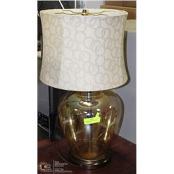 ETCHED GLASS TABLE LAMP 27" TALL X 14" WIDE