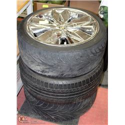 LOT OF 3 LEXANI 18" RIMS, (TIRES WORN)
