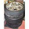 Image 1 : LOT OF 3 LEXANI 18" RIMS, (TIRES WORN)
