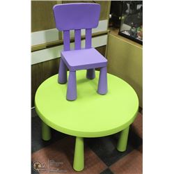 MULTI COLOR KIDS TABLE & CHAIR