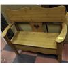 Image 1 : SOLID WOODEN BENCH WITH LIFT UP SEAT STORAGE