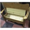 Image 2 : SOLID WOODEN BENCH WITH LIFT UP SEAT STORAGE