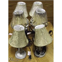 3 SETS OF 2 MATCHING  DESIGNER MINI LAMPS