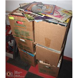 LOT OF 6 BOXES OF ASSORTED RECORDS