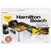 Image 1 : HAMILTON BEACH DOUBLE BASKET DEEP FRYER