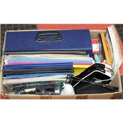 BOX FULL OF OFFICE/SCHOOL SUPPLIES