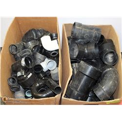 LOT OF 2 BOXES OF PLUMBING PVC AND ETC