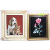 Image 1 : PAIR OF 3D FRAMED PICTURES - ONE ROSE AND ONE OF