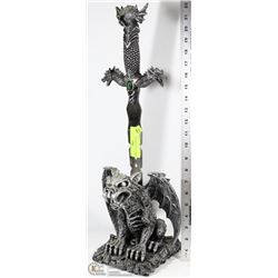 2 PIECE 19" STEEL KNIFE & STAND