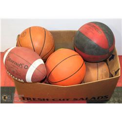LOT OF 7 SPORTS BALLS