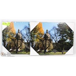 PAIR OF EDMONTON CITY CANVAS PRINTS