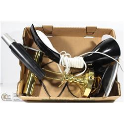 LOT OF 3 OFFICE LAMPS INCL BRASS ETC