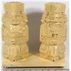 Image 1 : PAIR OF VINTAGE JAPANESE WOOD CARVINGS 3"X3"X10"H