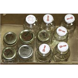 FLAT OF VINTAGE CANNING JARS