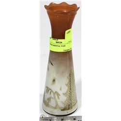 ORANGE ORIENTAL VASE