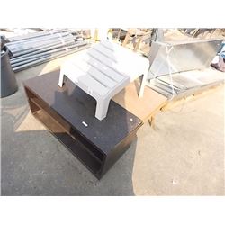 RETRO COFFEE TABLE & TABLE & OTTOMAN/STOOL