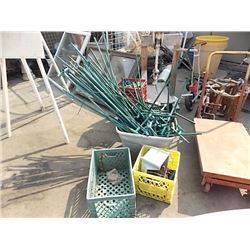 LOT OF GREEN PIPING - USED FOR SMALL GREEN HOUSE / PLANT STAND