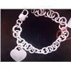 Image 2 : BRACELET - .925 CHARM BRACELET WITH LOBSTER CLAST - INCLUDES .925 SILVER HEART CHARM - RETAIL ESTIMA