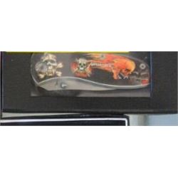 NEW FOLDING KNIFE WITH SKULL IMAGE