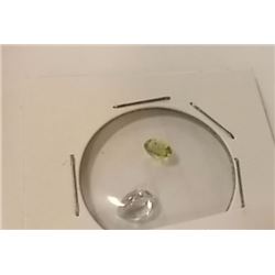 GEMSTONES -  2 TTL - WHITE TOPAZ (PEAR) & CITRINE(OVAL)