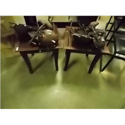 MAHOGANY END TABLES - 2 TTL