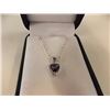 Image 2 : NECKLACE - 1.9CT HEART FACETED MYSTIC TOPAZ & ROUND FACETED DIAMOND IN STERLING SILVER SETTING - INC