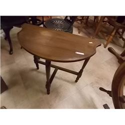 WOOD HALF MOON TABLE