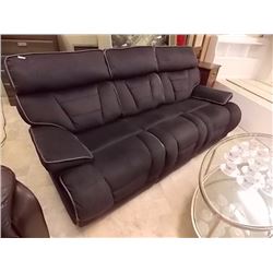 LIKE NEW BLACK RECLINING SOFA NO CORD