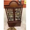 Image 2 : VINTAGE CHINA CABINET - 80" TALL - GLASS 2 CRACKS