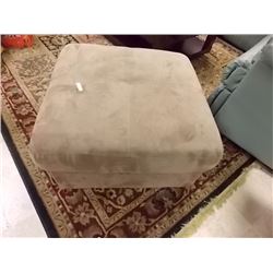 BROWN MICROFIBRE OTTOMAN
