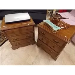 PINE NIGHT STANDS - 3 DRAWERS - 2 TTL