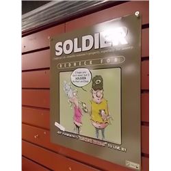 MEMORABILIA - METAL SIGN - SOLDIER RED NECK