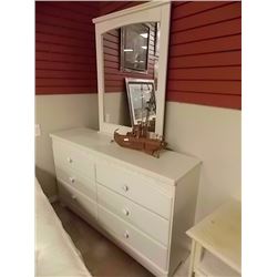 DRESSER WITH MIRROR - 6 DRAWER