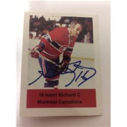 Henri Richard SIGNED HOF 1992 Ultimate NHL Hockey Trading Card