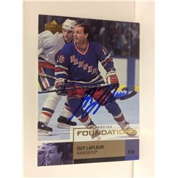 2002-03 Upper Deck Foundations #64 Guy Lafleur New York Rangers Hockey Card