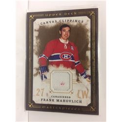 FRANK MAHOVLICH UPPER DECK HOCKEY CARD (CANVAS CLIPPINGS)