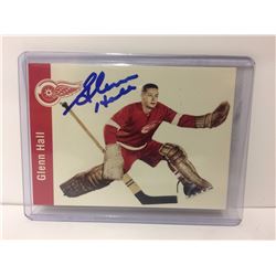 AUTOGRAPHED GLENN HALL HOCKEY TRADING CARD