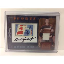 BILL GADSBY DUAL SOUVENIR STAMPS & JERSEY CHICAGO BLACKHAWKS - RARE
