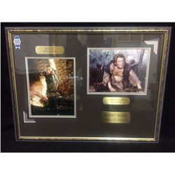 AUTOGRAPHED CHRISTIAN SLATER & KEVIN COSTNER FRAMED PHOTOS "ROBIN HOOD MOVIE" (25.5" X 19.5")