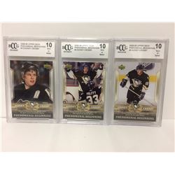 2005-06 SIDNEY CROSBY #13,4,6 UPPER DECK PHENOMINAL BEGINNINGS (10 MINT OR BETTER)