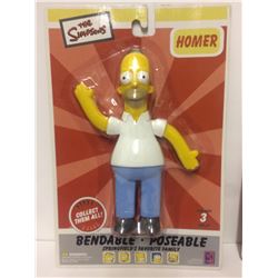 Homer Simpson Bendable PoseableThe Simpson toy 2002 NEW