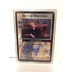 Babylon 5 CCG Wheel of Fire RARE Doctor Sheridan AUTOGRAPHED