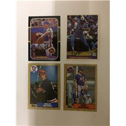 AUTOGRAPHED BASEBALL TRADING CARDS LOT (GIBBONS, FRANCONA, KNIGHT)