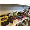 Image 1 : SHELF OF MISC FISHING GEAR/SAFTEY BELTS/ROPE/MISC TOOLS
