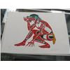 Image 2 : 2 UNFRAMED RICHARD SHORTY LIMITED EDITION PRINTS "THE FROG DANCER", "CLANS" AND A CARVED WALKING STI