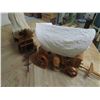 Image 2 : 2 Wooden wagon lamps