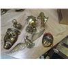Image 1 : 6 pc's Brass - masks, dogs, eagle, etc.
