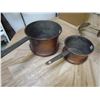 Image 1 : 2 Old copper pots - Vintage