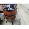 Image 3 : Oak Whiskey Barrel Chair On Casters